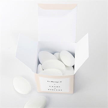 Boîte de dragées mariage volupté - Intérieur de la boîte