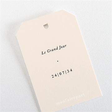 Etiquette mariage volupté - Dos de l'étiquette