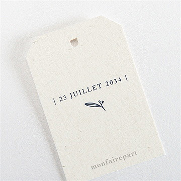 Etiquette mariage notre idylle - Dos de l'étiquette