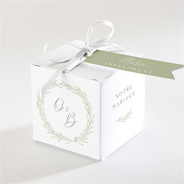 Boîte de dragées mariage tendre elegance