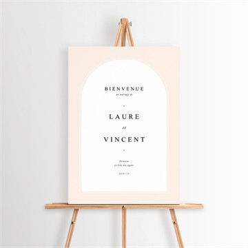 Panneau bienvenue volupté argent