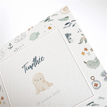 Faire-part naissance poisson - Détail du faire-part