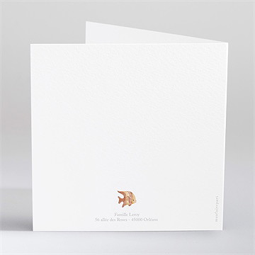 Faire-part naissance poisson - Dos du faire-part