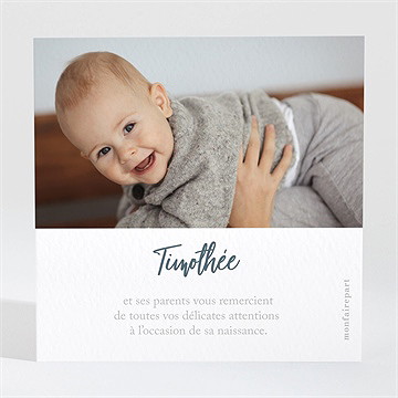 Remerciement naissance poisson - Dos de la carte