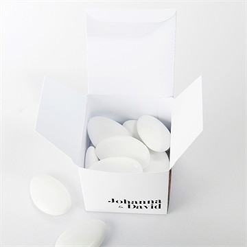 Boîte de dragées mariage tendance - Intérieur de la boîte