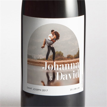 Etiquette de bouteille mariage tendance