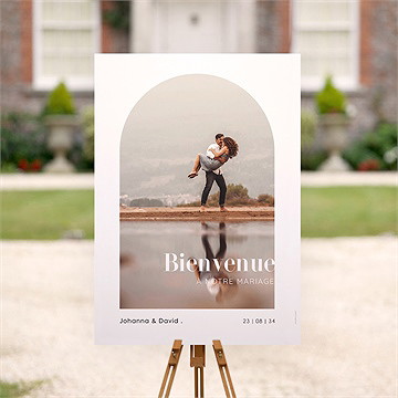 Panneau bienvenue tendance - Mise en situation