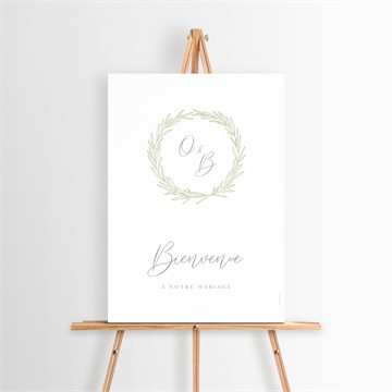 Panneau bienvenue tendre elegance