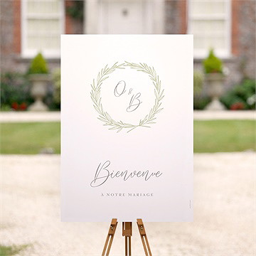 Panneau bienvenue tendre elegance - Mise en situation