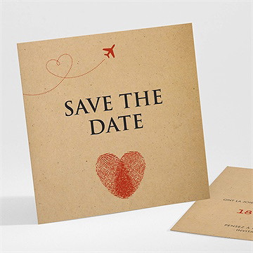 Save the Date mariage passeport vintage