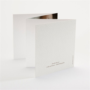 Faire-part de baptême renard en forêt accordéon - Dos du faire-part