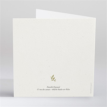 Faire-part de baptême le renard - Dos du faire-part