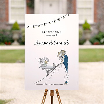 Panneau bienvenue guinguette - Mise en situation