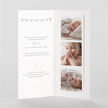 Faire-part de baptême la montgolfière - Intérieur du faire-part