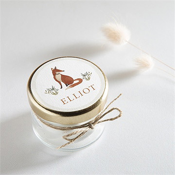 Sticker baptême le renard - Mise en situation