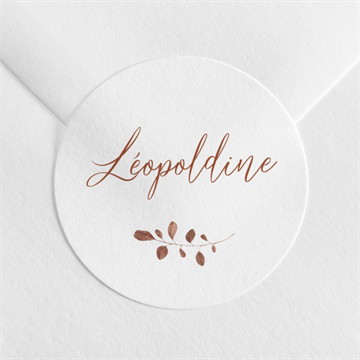 Sticker naissance jolies fleurs séchées