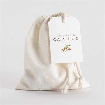 Pochon baptême renardeau