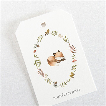 Etiquette baptême renardeau - Dos de l'étiquette