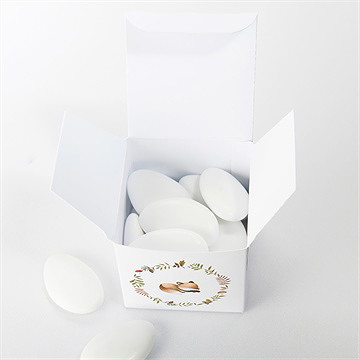 Boîte de dragées baptême renardeau - Intérieur de la boîte