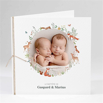 Faire-part de baptême forêt