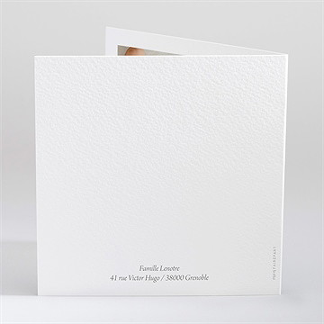 Faire-part de baptême pictos jumeaux - Dos du faire-part