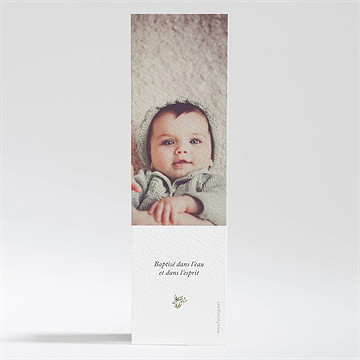 Signet baptême le renard - Dos du signet