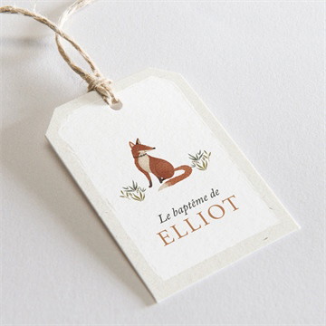 Etiquette baptême le renard