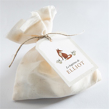 Etiquette baptême le renard - Mise en situation