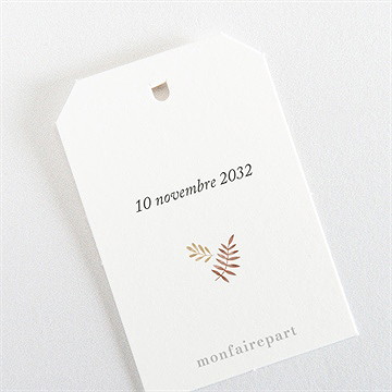 Etiquette baptême le renard - Dos de l'étiquette