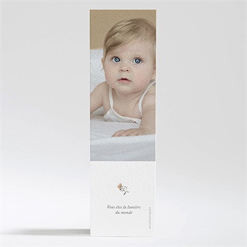 Signet baptême douces colombes - Dos du signet