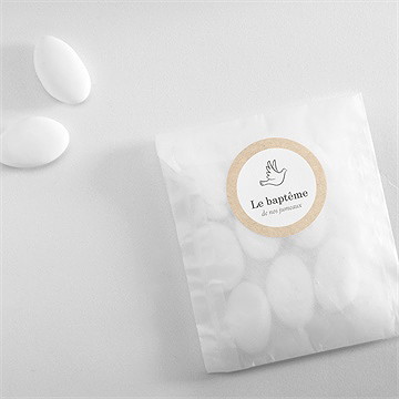 Sticker baptême pictos jumeaux - Mise en situation