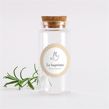 Mignonette baptême pictos jumeaux magnet