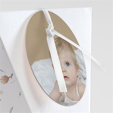 Boîte de dragées baptême douces colombes étui - Détail de la boîte