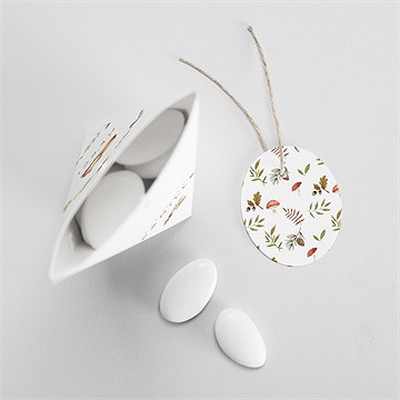 Boîte de dragées baptême renardeau étui - Intérieur de la boîte