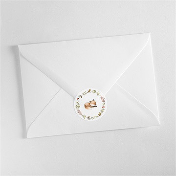 Sticker baptême renardeau - Mise en situation