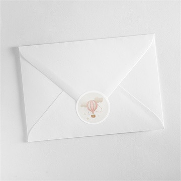 Sticker baptême la montgolfière - Mise en situation