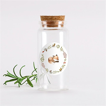 Mignonette baptême renardeau sticker