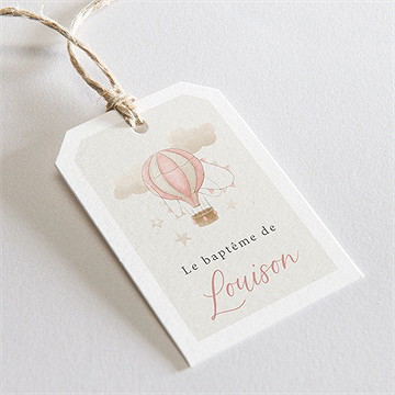 Etiquette baptême la montgolfière