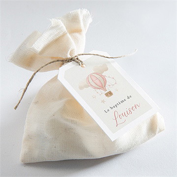 Etiquette baptême la montgolfière - Mise en situation