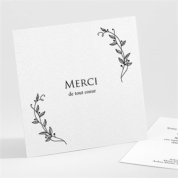 Remerciement décès gratitude carré