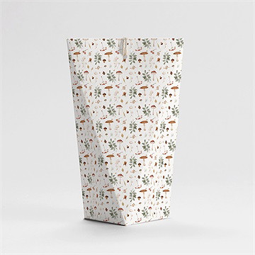 Boîte de dragées baptême renard en forêt étui - Dos de la boîte