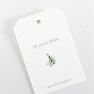 Etiquette baptême l'eucalyptus - Dos de l'étiquette