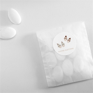 Sticker baptême jumeaux body - Mise en situation