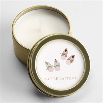 Bougie baptême jumeaux body