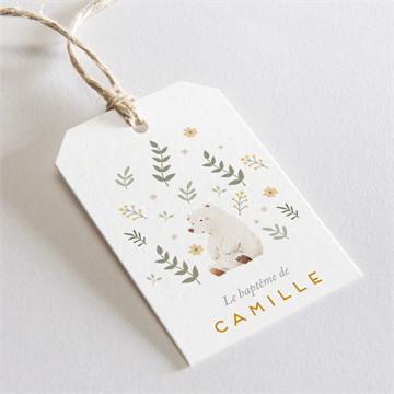 Etiquette baptême nounours