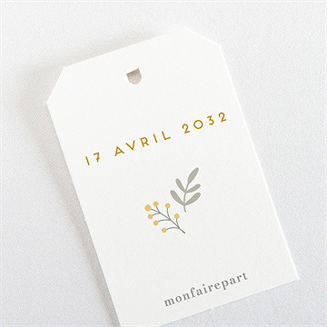 Etiquette baptême nounours - Dos de l'étiquette