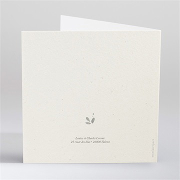 Faire-part communion petite fille - Dos du faire-part