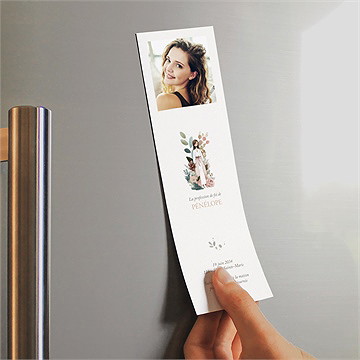 Faire-part profession de foi trésor marque-page - Mise en situation