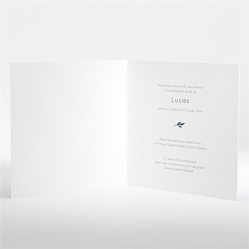 Faire-part profession de foi sa profession - Intérieur du faire-part