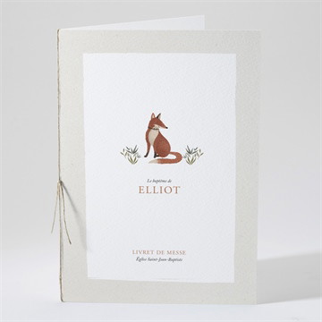 Livret de messe baptême le renard